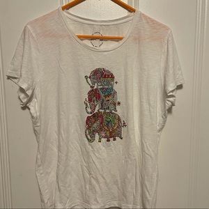 Krazy Kat Rhinestone Elephant Shirt